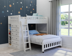 Discovery World Furniture Ash Twin over Full Loft Bed