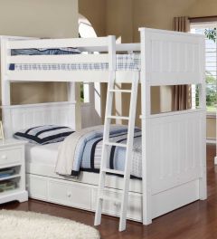 Resort Life Cameron Twin Over Twin Bunk Bed in White Summerlin