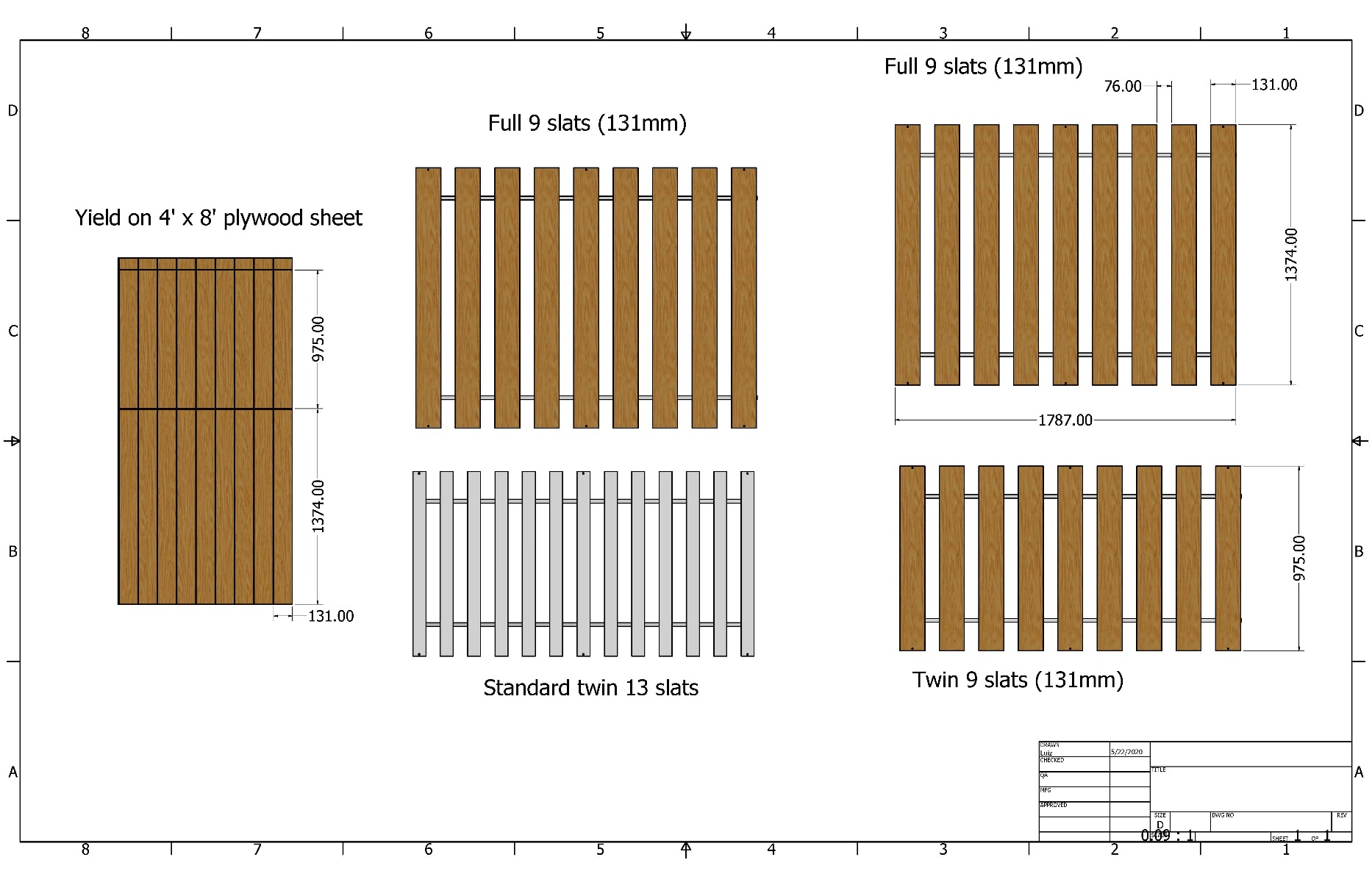 bunk bed slats