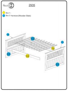 Discover World Furniture Twin Size Rake, Components Of A Bed Frame