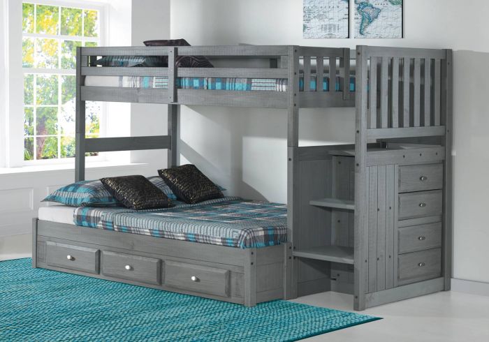 iso twin over full bunk beds with stairs