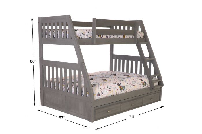 Discovery World Furniture Twin Full, Discovery World Furniture Weston Twin Over Full Bunk Bed