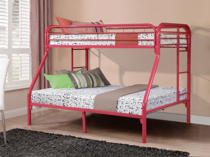 pink bunk bed