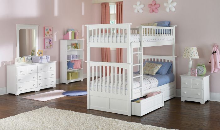 Columbia Bunk Bed Twin Over With, Atlantic Furniture Columbia Twin Over Twin Bunk Bed