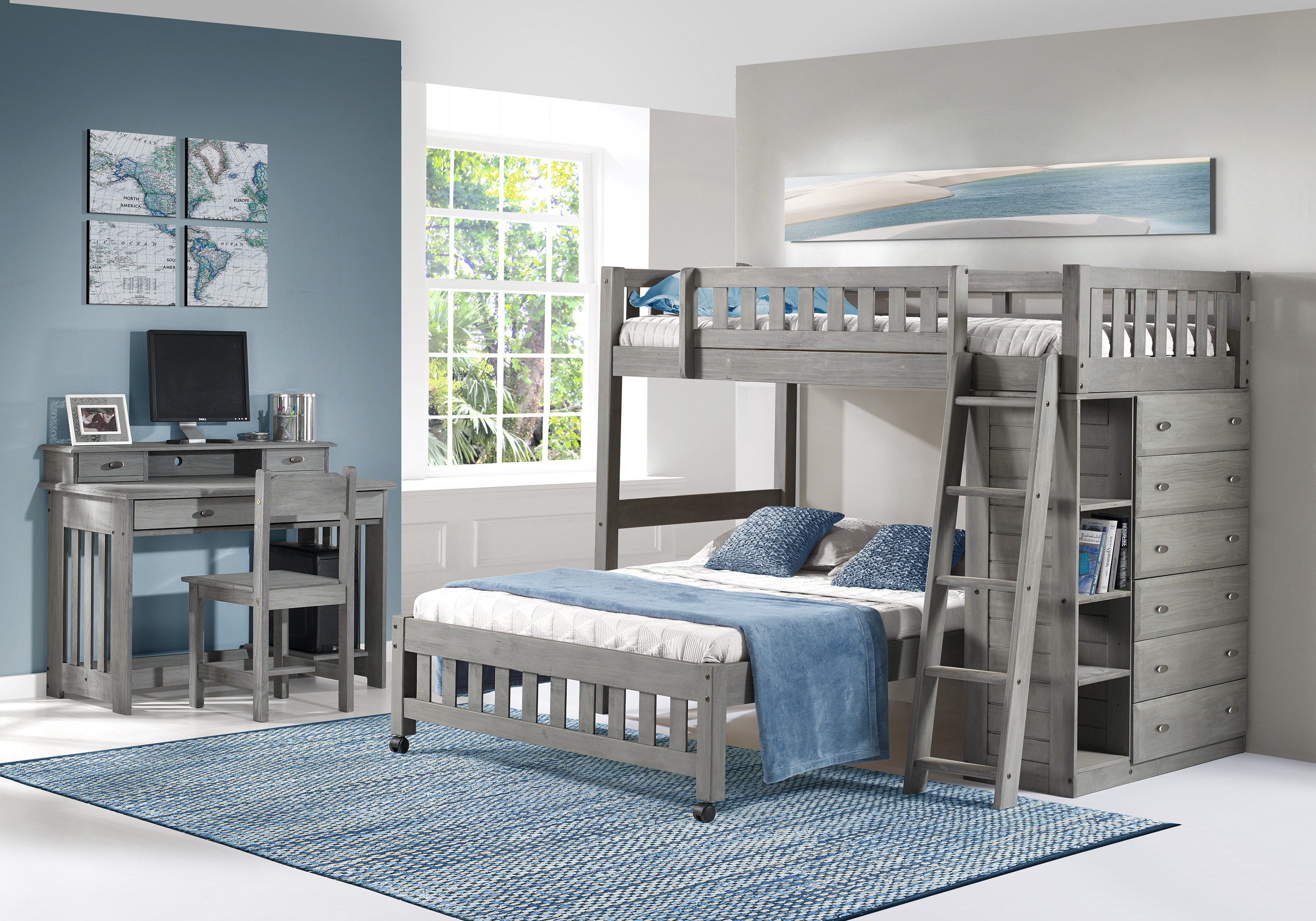 Discovery World Furniture Distressed, Discovery World Furniture Weston Twin Over Full Bunk Bed